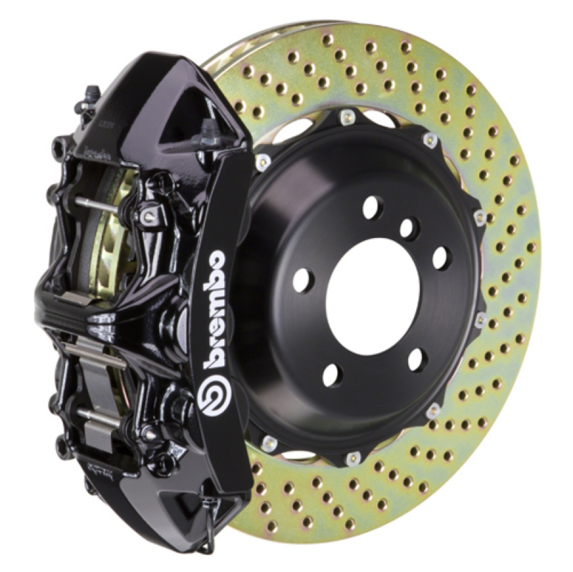 Picture of Brembo 99-05 S2000 Front GT BBK 6 Piston Cast 355x32 2pc Rotor Drilled-Black