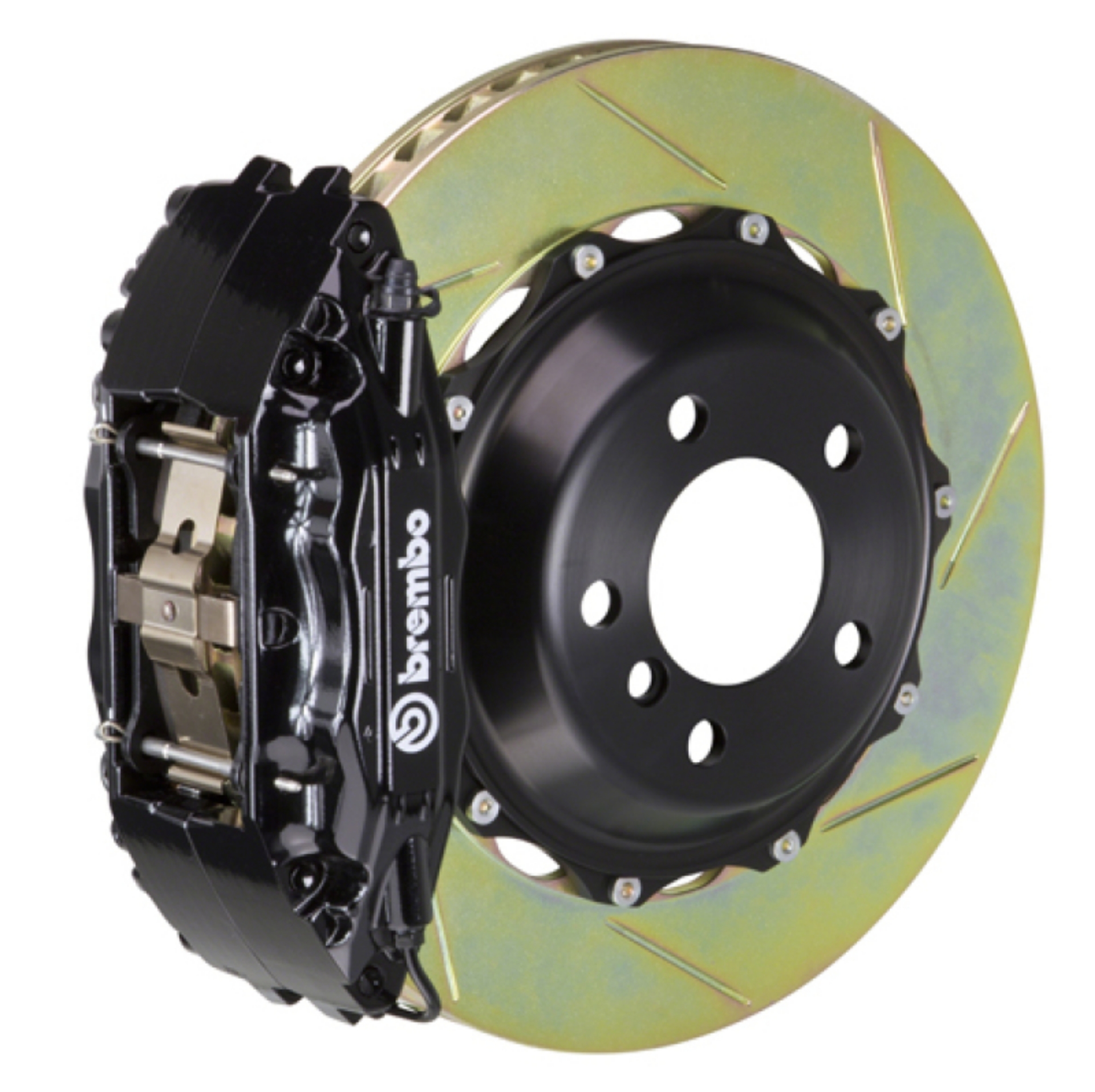 Picture of Brembo 99-05 S2000 Front GT BBK 6 Piston Cast 355x32 2pc Rotor Slotted Type-1-Black