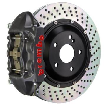 Picture of Brembo 03-09 Range Rover Rear GTS BBK 4 Piston Cast 380x28 2pc Rotor Drilled-Black HA