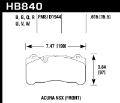 Picture of Hawk 2017 Acura NSX DTC-60 Street Front Brake Pads