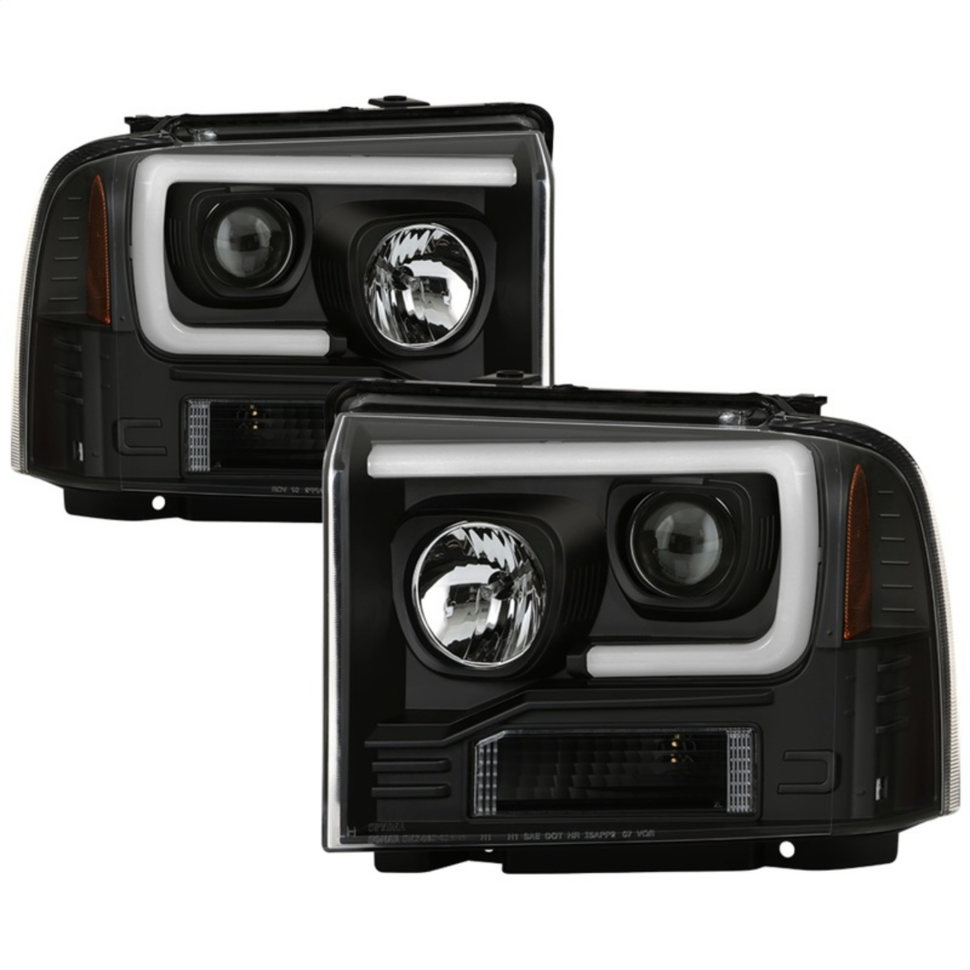 Picture of Spyder 05-07 Ford F250-350-450 Super Duty Projector LED Black PRO-YD-FS05V2PL-BK