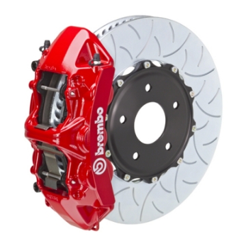 Picture of Brembo 97-04 Corvette C5 Front GT BBK 6 Piston Cast 350x34 2pc Rotor Slotted Type-3-Red