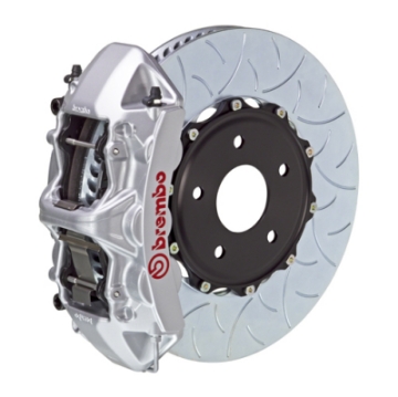 Picture of Brembo 97-04 Corvette C5 Front GT BBK 6 Piston Cast 350x34 2pc Rotor Slotted Type-3-Silver
