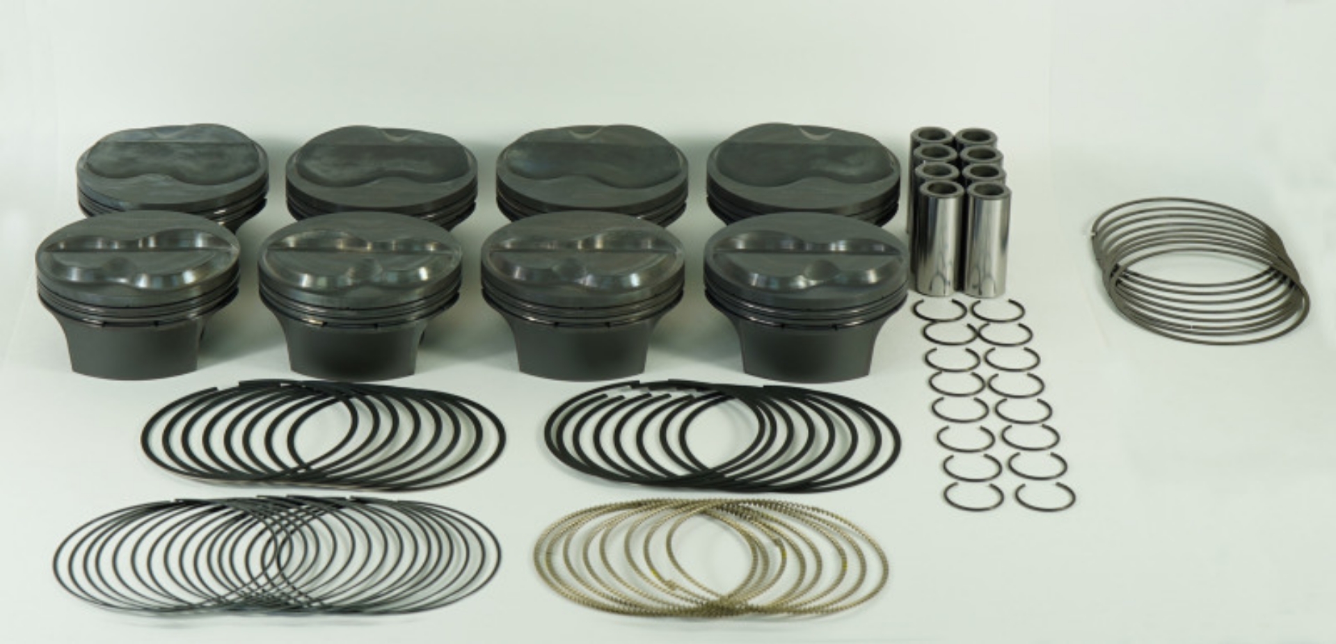 Picture of Mahle MS Piston Set Chevy SB 393ci 4-155in Bore 3-625 Stroke 6-125 Rod -927 Pin 4cc 12-7CR