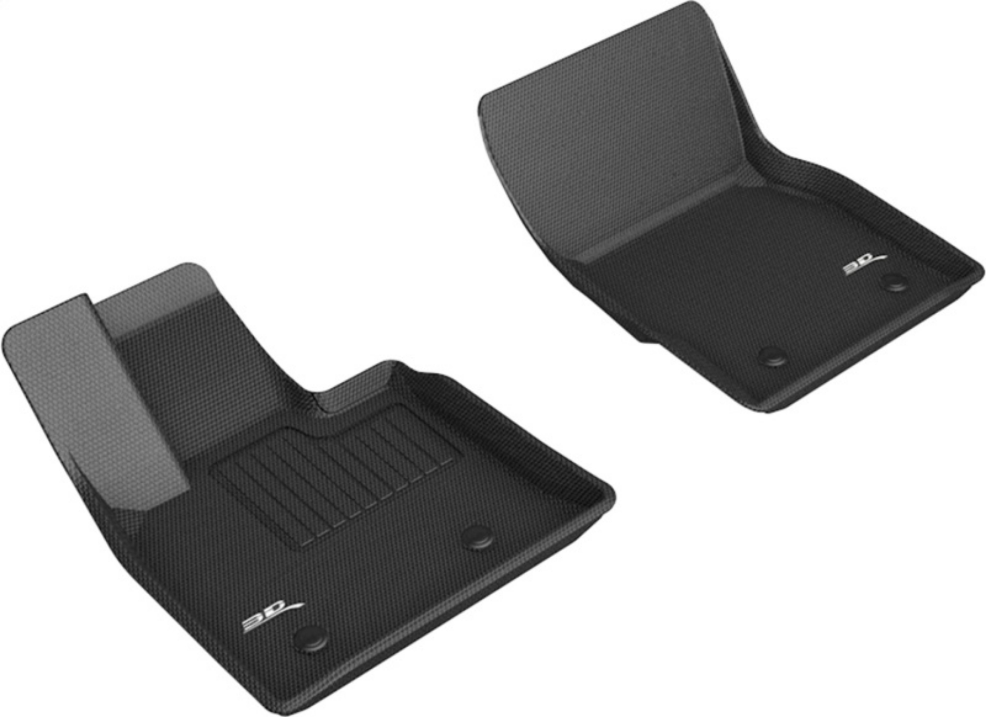 Picture of 3D MAXpider 18-21 Alfa Romeo Stelvio - Stelvio Quadrifoglio Kagu 1st Row Floormats - Black