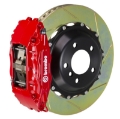 Picture of Brembo 03-06 G35 Sedan-Coupe-03-08 350Z Fr GT BBK 6 Pist Cast 355x32 2pc Rotor Slotted Type1-Red