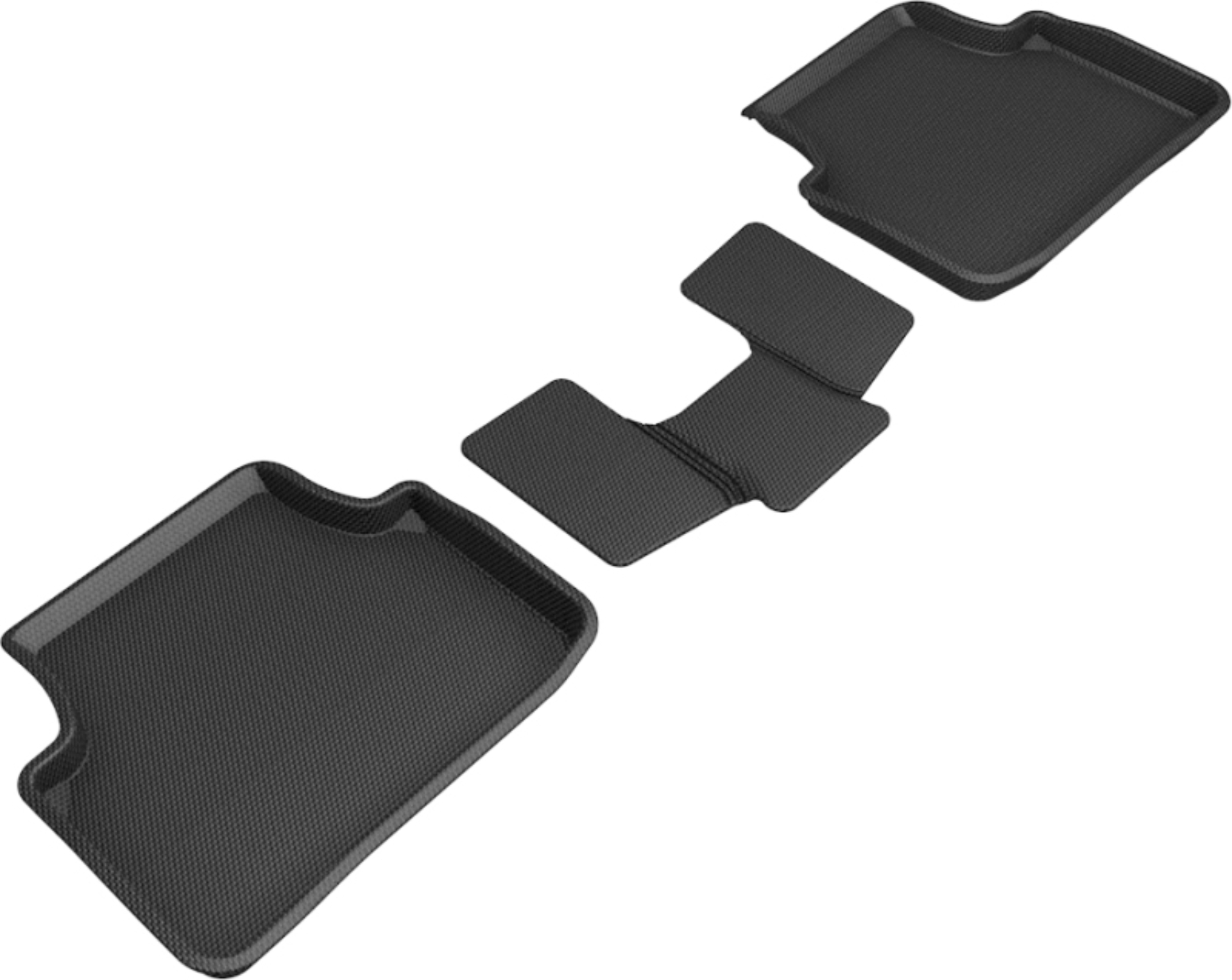 Picture of 3D MAXpider 18-21 Volkswagen Tiguan Kagu 2nd Row Floormats - Black