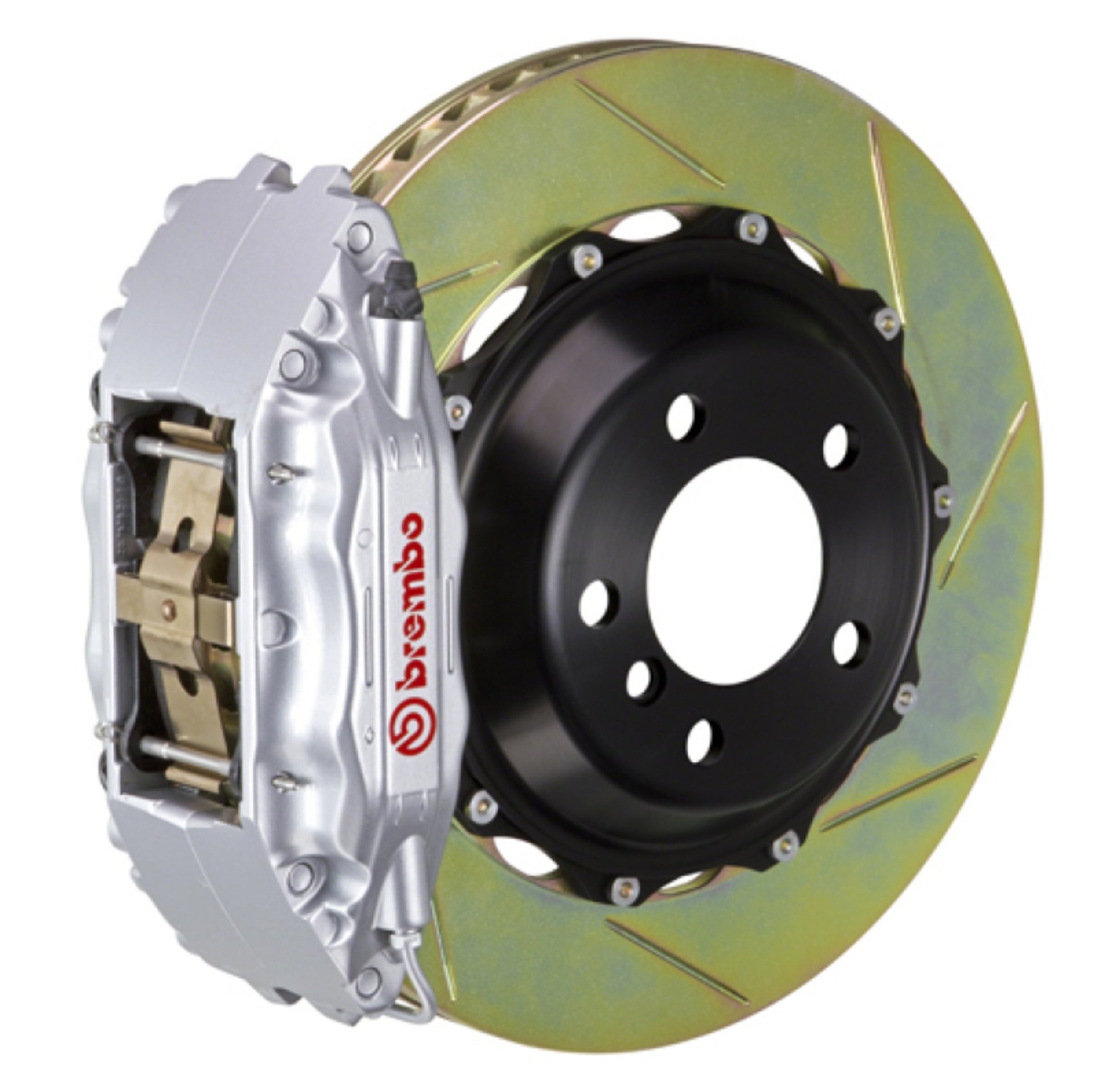 Picture of Brembo 00-02 S4-02-05 A4-06-08 A4 Front GT BBK 6 Piston Cast 355x32 2pc Rotor Slotted Type1-Silver
