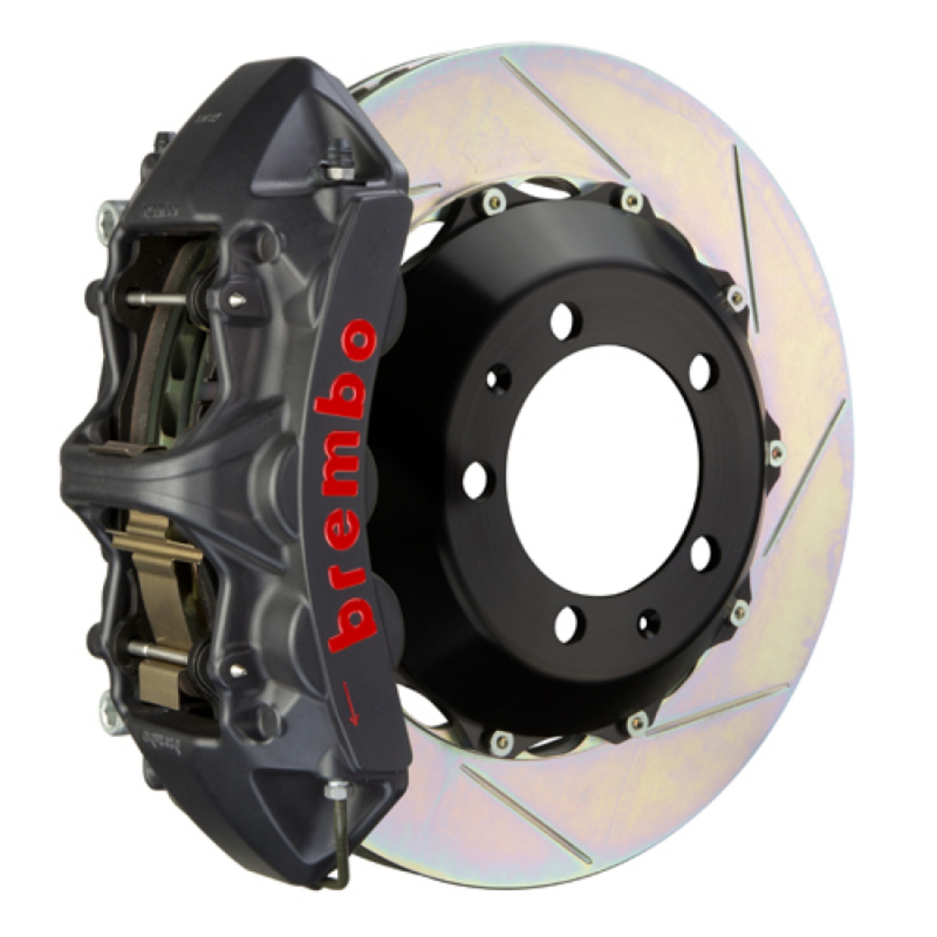 Picture of Brembo 97-04 Corvette C5 Front GTS BBK 6 Piston Cast 355x32 2pc Rotor Slotted Type-1-Black HA