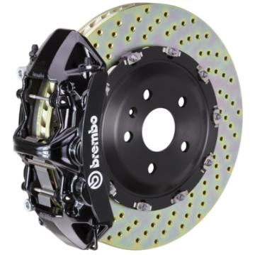 Picture of Brembo 04-08 S4 B6-B7 Front GT BBK 6 Piston Cast 365x34 2pc Rotor Drilled-Black