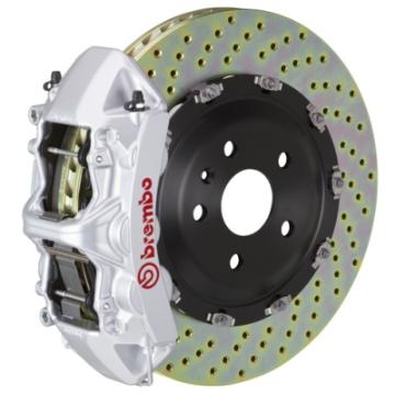 Picture of Brembo 04-08 S4 B6-B7 Front GT BBK 6 Piston Cast 365x34 2pc Rotor Drilled-Silver