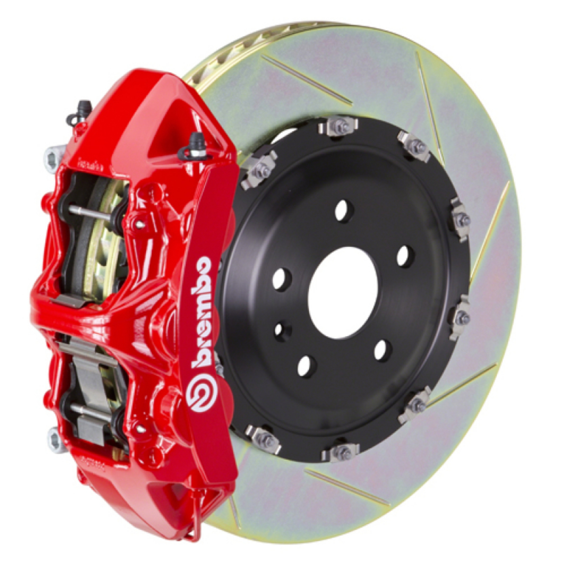 Picture of Brembo 04-08 S4 B6-B7 Front GT BBK 6 Piston Cast 365x34 2pc Rotor Slotted Type-1-Red