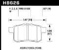 Picture of Hawk Acura - Honda DTC-30 Race Rear Brake Pads