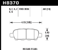 Picture of Hawk 03-07 350z - G35 - G35X w-o Brembo Blue 9012 Rear Race Pads