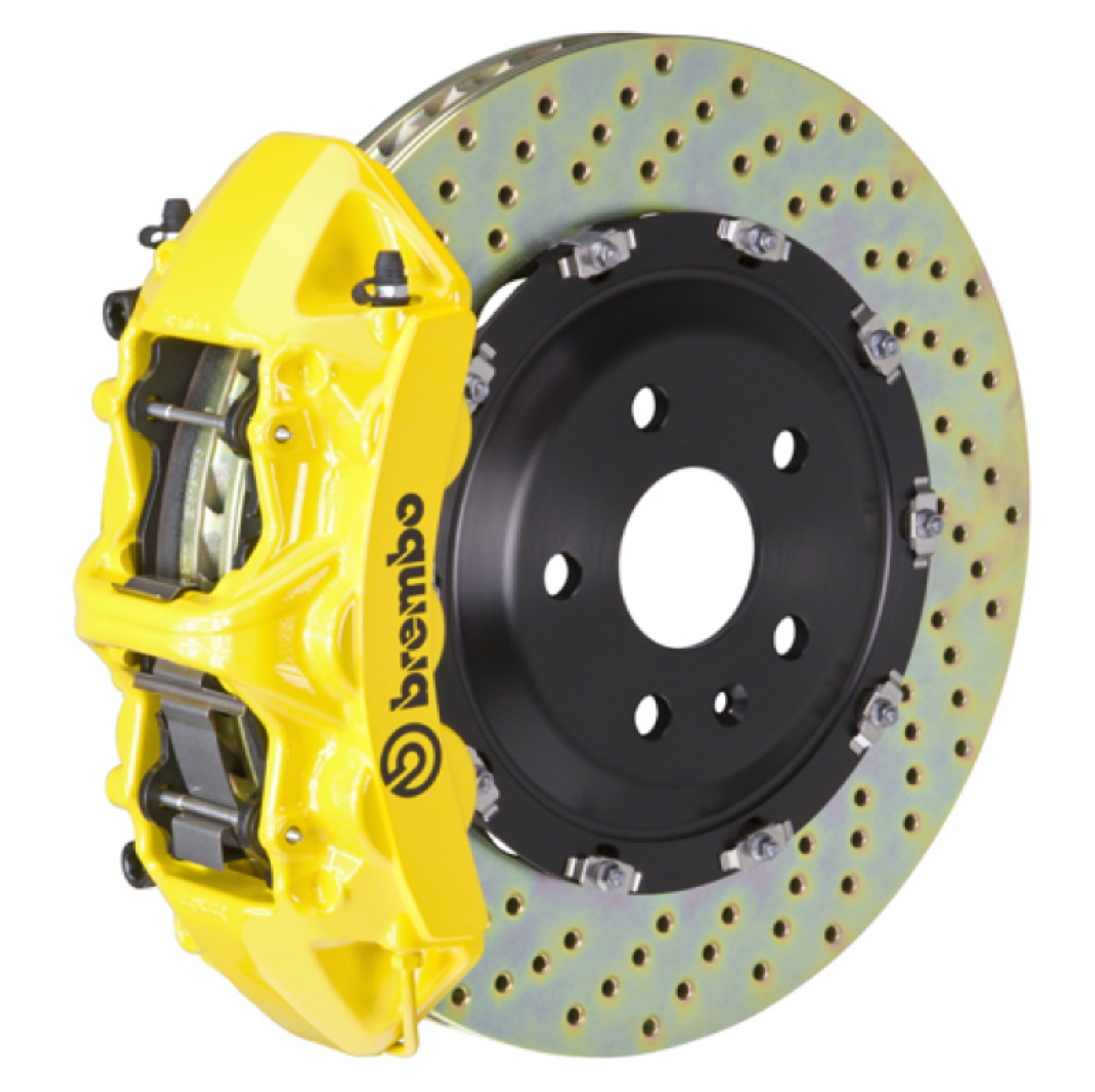 Picture of Brembo 03-10 Viper SRT-10 Front GT BBK 6 Piston Cast 380x34 2pc Rotor Drilled- Yellow