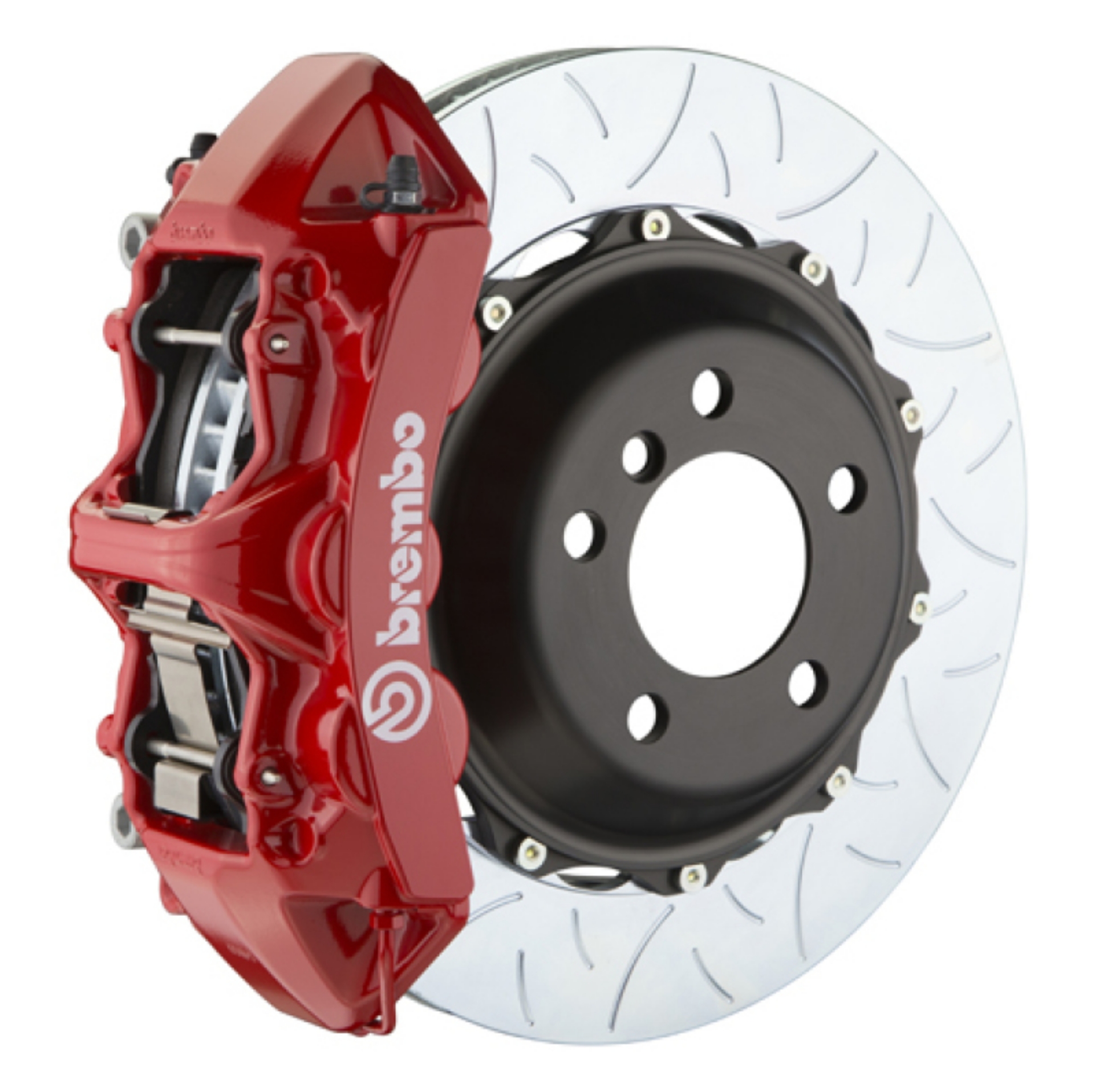 Picture of Brembo 97-04 Corvette C5 Front GT BBK 6 Piston Cast 380x32 2pc Rotor Slotted Type-3-Red