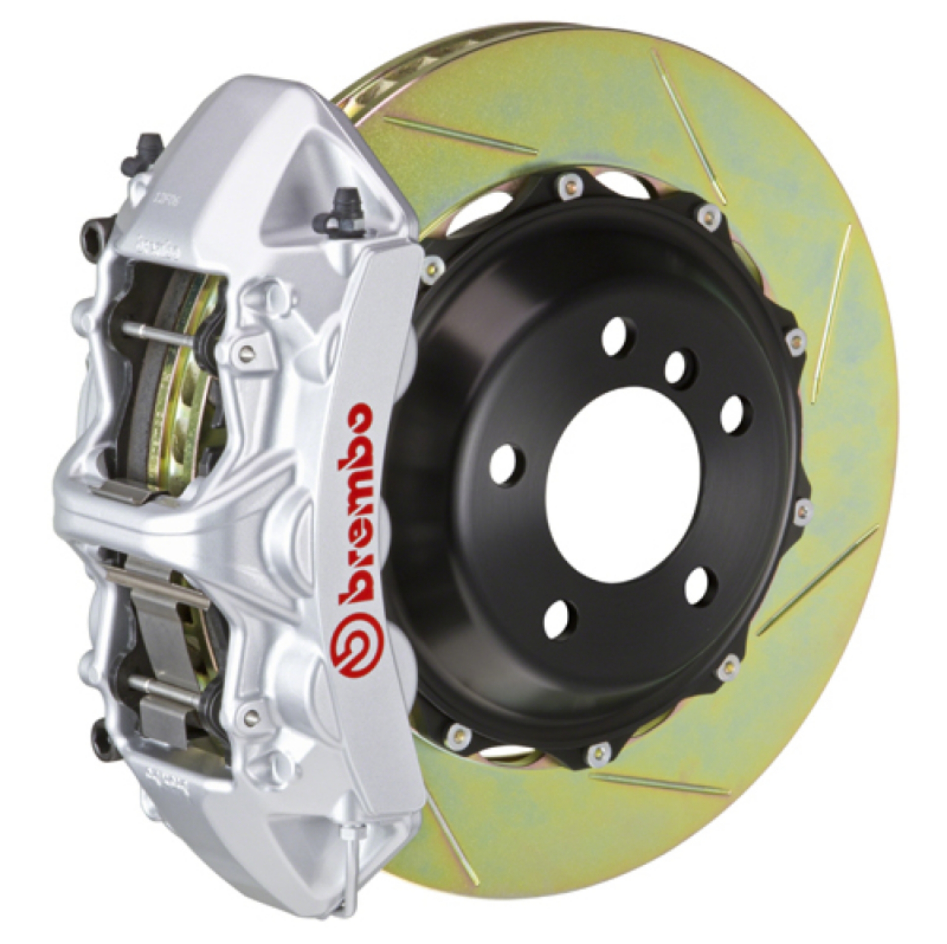 Picture of Brembo 04 360 Challenge Stradale Fr GT BBK 6Pis Cast 380x32 2pc Rotor Slotted Type1-Silver