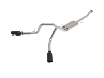 Picture of aFe Vulcan 3in 304 SS Cat-Back Exhaust 2021 Ford F-150 V6 2-7L-3-5L tt-V8 5-0L w- Black Tips