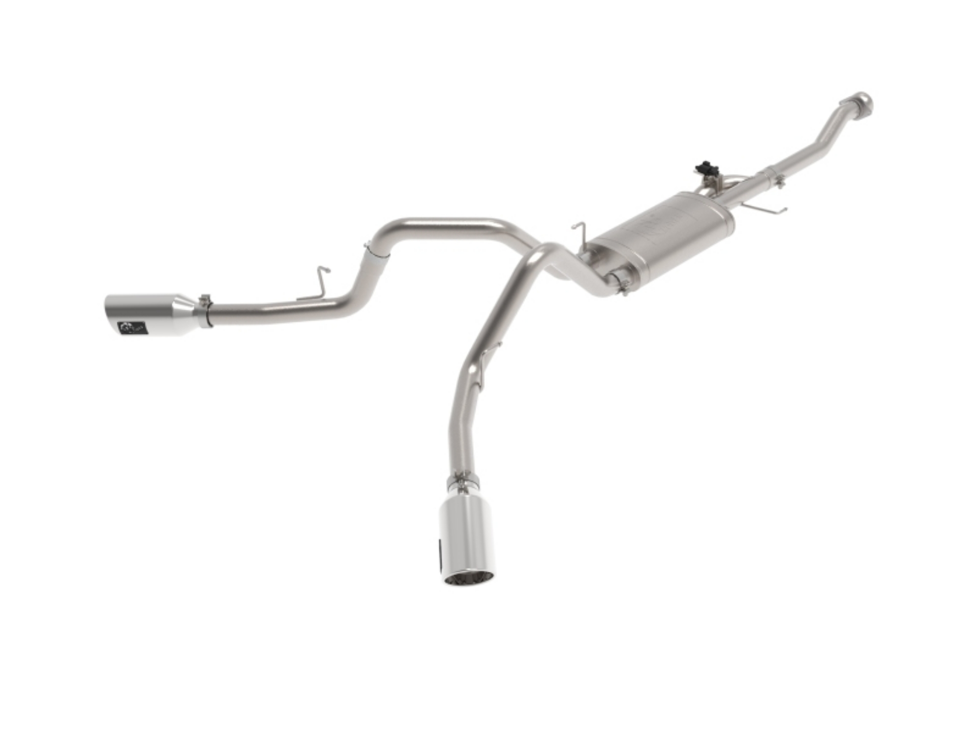 Picture of aFe Gemini XV 3in 304 SS Cat-Back Exhaust 2021 Ford F-150 V6 2-7L-3-5L tt-V8 5-0L w- Polished Tips