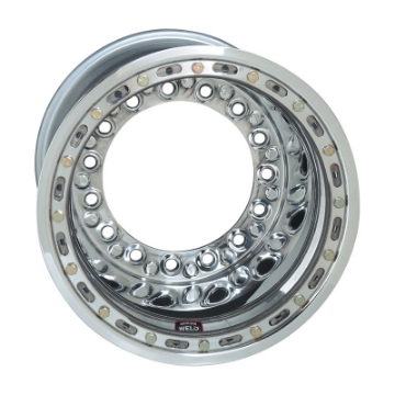 Picture of Weld Wide 5 XL Direct Mount 15x14 - 5x10-25 BP - 6in- BS Polished Assembly - Outer Beadlock