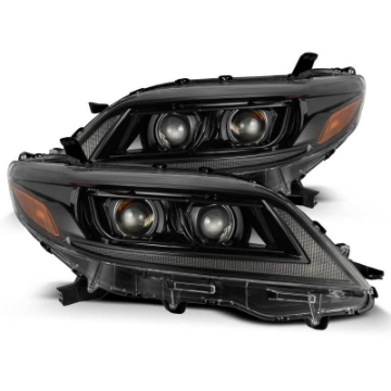 Picture of AlphaRex 11-21 Toyota Sienna PRO-Series Proj Headlights Plank Style Alpha Black w-Seq Signal-DRL