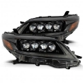 Picture of AlphaRex 11-21 Toyota Sienna LUXX LED Proj Headlights Plank Style Alpha Black w-Seq Signal-DRL