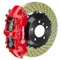 Picture of Brembo 03-06 G35 Sedan-Coupe-03-08 350Z Front GT BBK 6 Piston Cast 380x32 2pc Rotor Drilled-Red