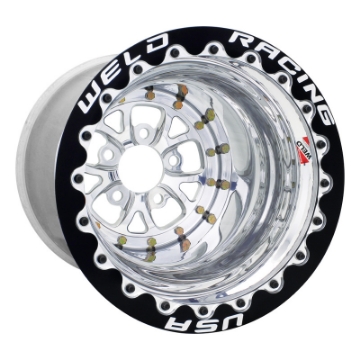 Picture of Weld V-Series 15x12 Polished 5x4-5 3in BS Black SBL MT