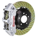 Picture of Brembo 03-06 G35 Sedan-G35 Coupe-03-08 350Z Fr GT BBK 6 Pist Cast 380x32 2pc Rotor Drilled-Silver