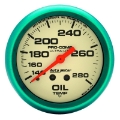 Picture of Autometer Ultra-Nite 66-7mm 140-280 Deg- F Mechanical Glow In The Dark Oil Temp Gauge