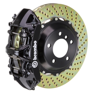 Picture of Brembo 03-07 H2 Rear GT BBK 4 Piston Cast 2pc 380x32 2pc Rotor Drilled-Black