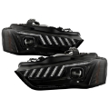 Picture of Spyder 13-16 Audi A4-S4 Halogen Model Only High-Power LED Headlights - Black PRO-YD-AA413HALAP-BK