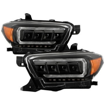Picture of Spyder 16-20 Toyota Tacoma LED Model Only High-Power LED Headlights - Black PRO-YD-TT16LEDAP-BK