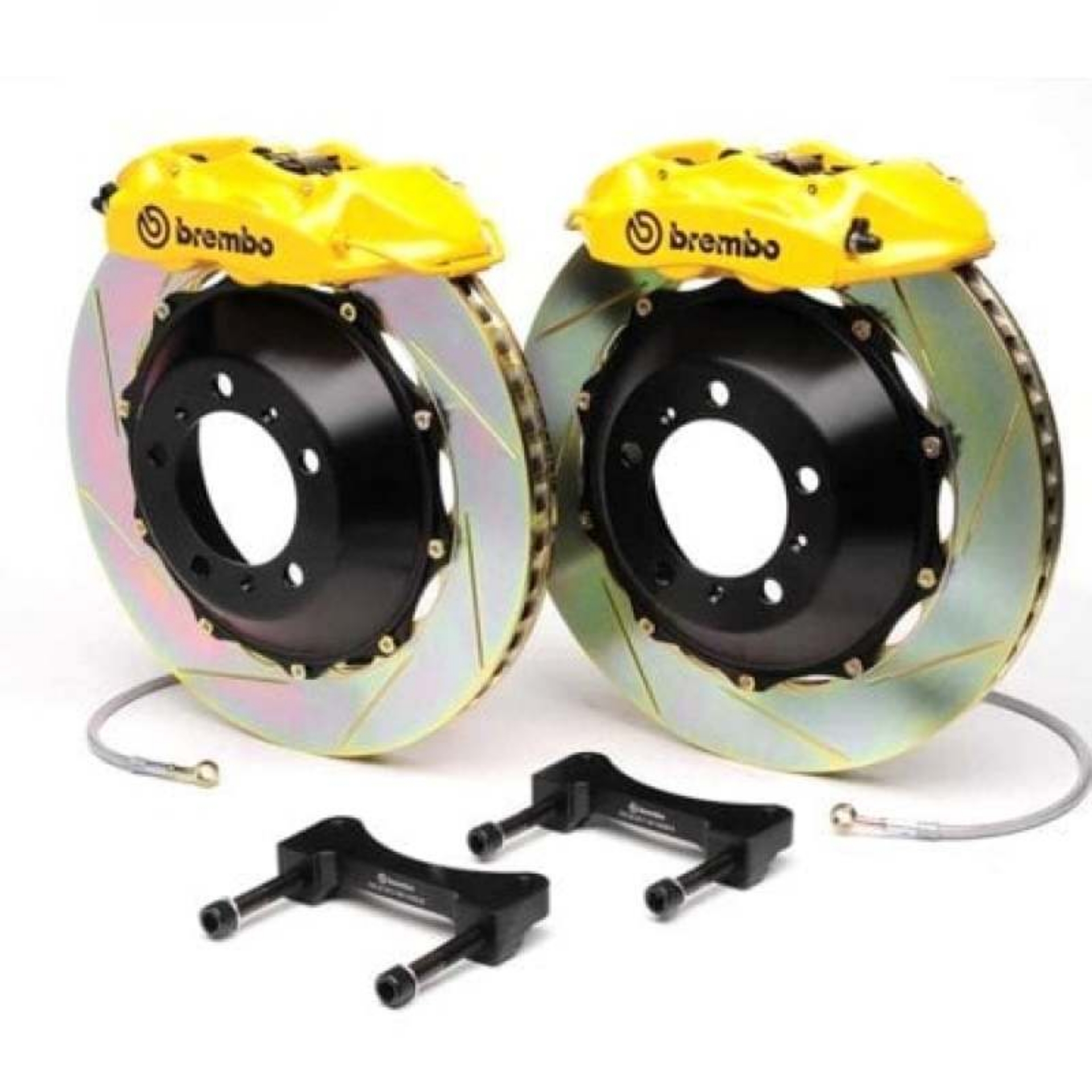 Picture of Brembo 05-06 GT Front GT BBK 6 Piston Cast 390x35 2pc Rotor Slotted Type-5- Fluo- Yellow