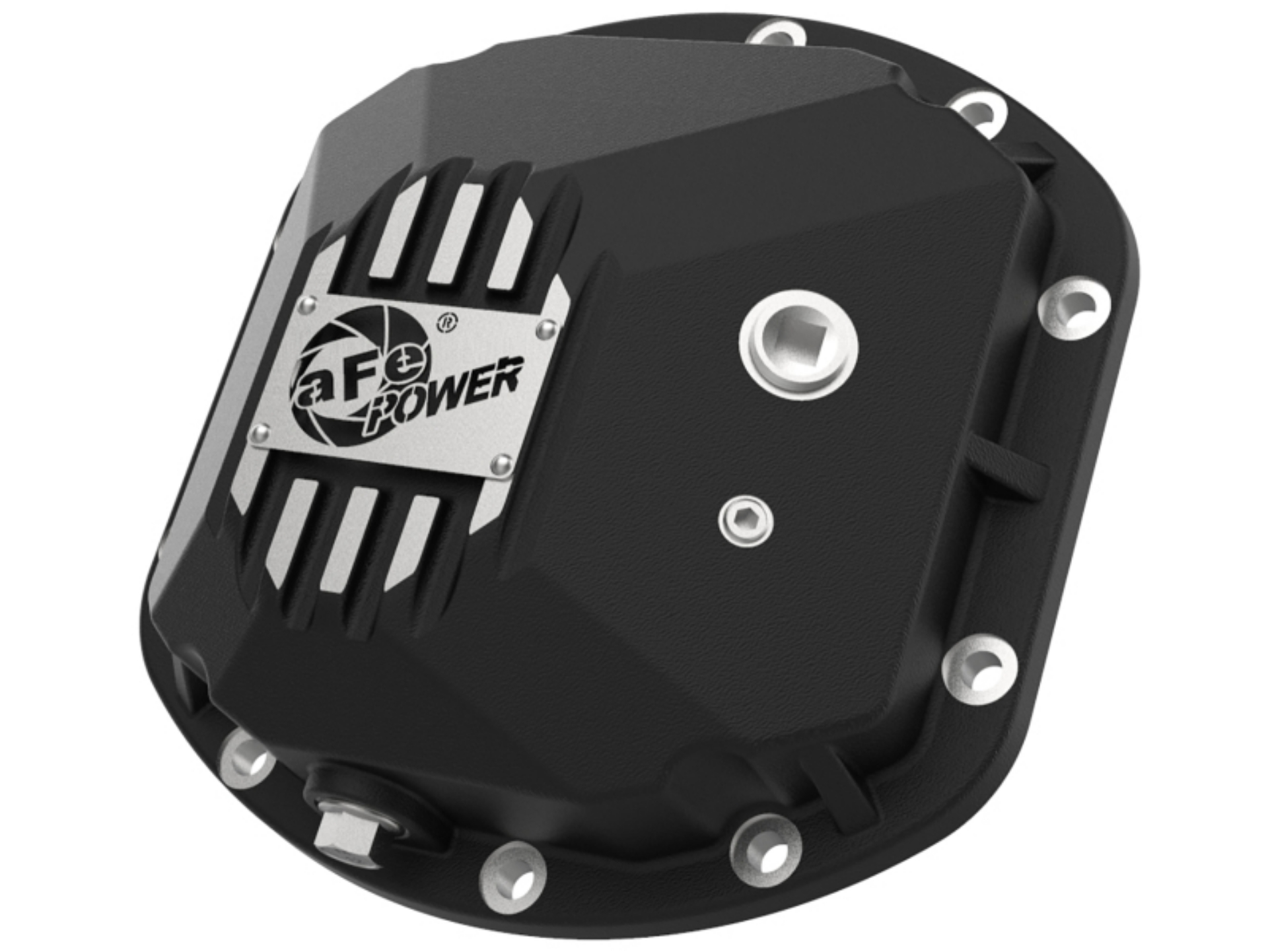 Picture of aFe Street Series Dana 30Front Differential Cover Black w- Machined Fins 97-18 Jeep Wrangler
