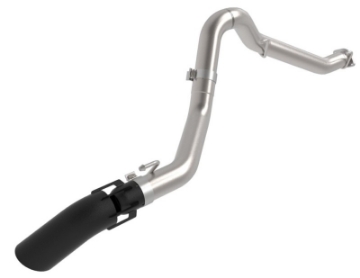 Picture of aFe 2021+ Jeep Gladiator V6-3-0L td Vulcan Series 3in 304SS HT DPF-Back Exhaust System - Black Tip