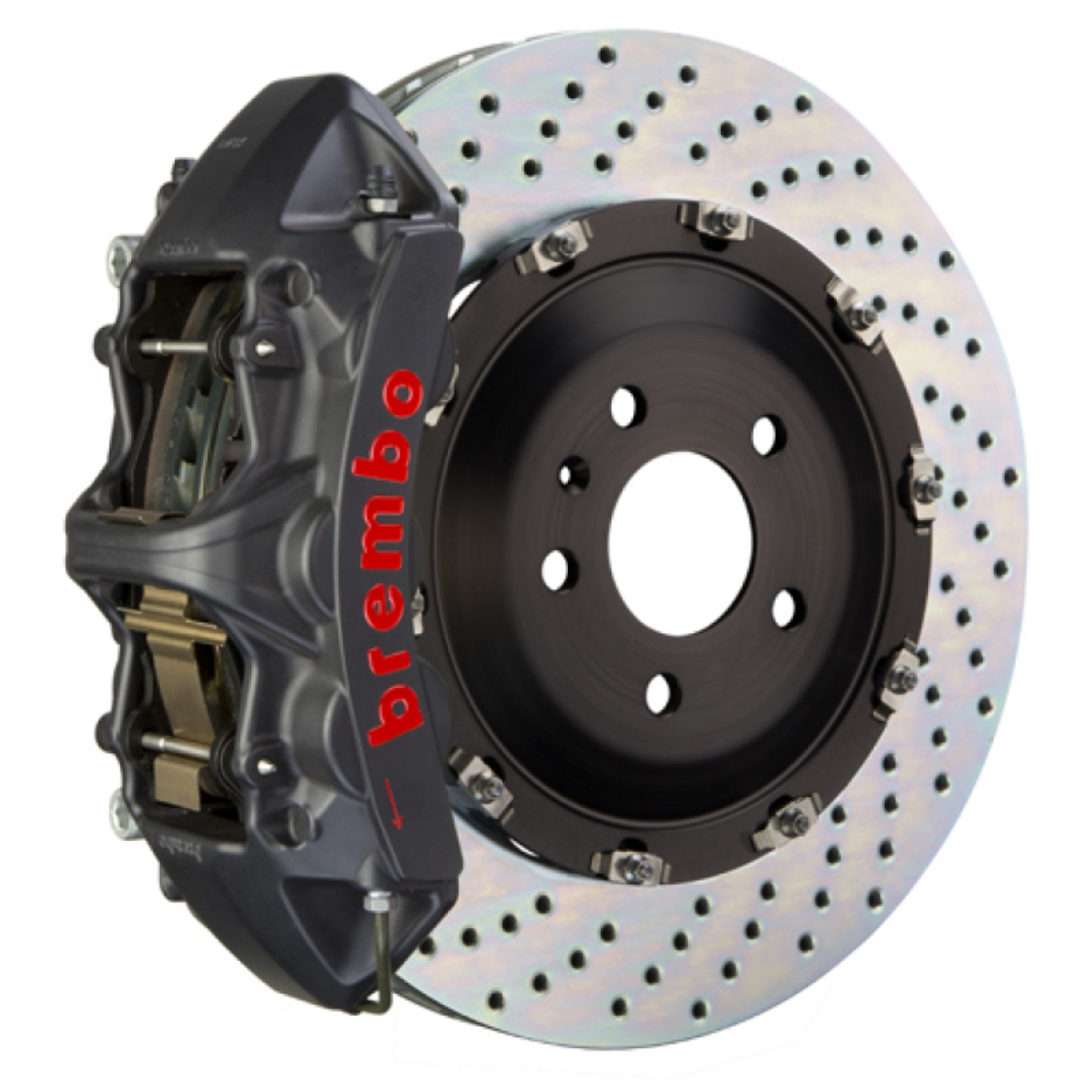 Picture of Brembo 05-07 Quattroporte Fr GTS BBK 6Pis Cast 380x34 2pc Rotor Drilled-Black HA