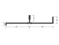 Picture of Fleece Performance Universal Pre-Formed 5-8in ID Hose w- 90 Deg- Ends-1in ID T-Fitting