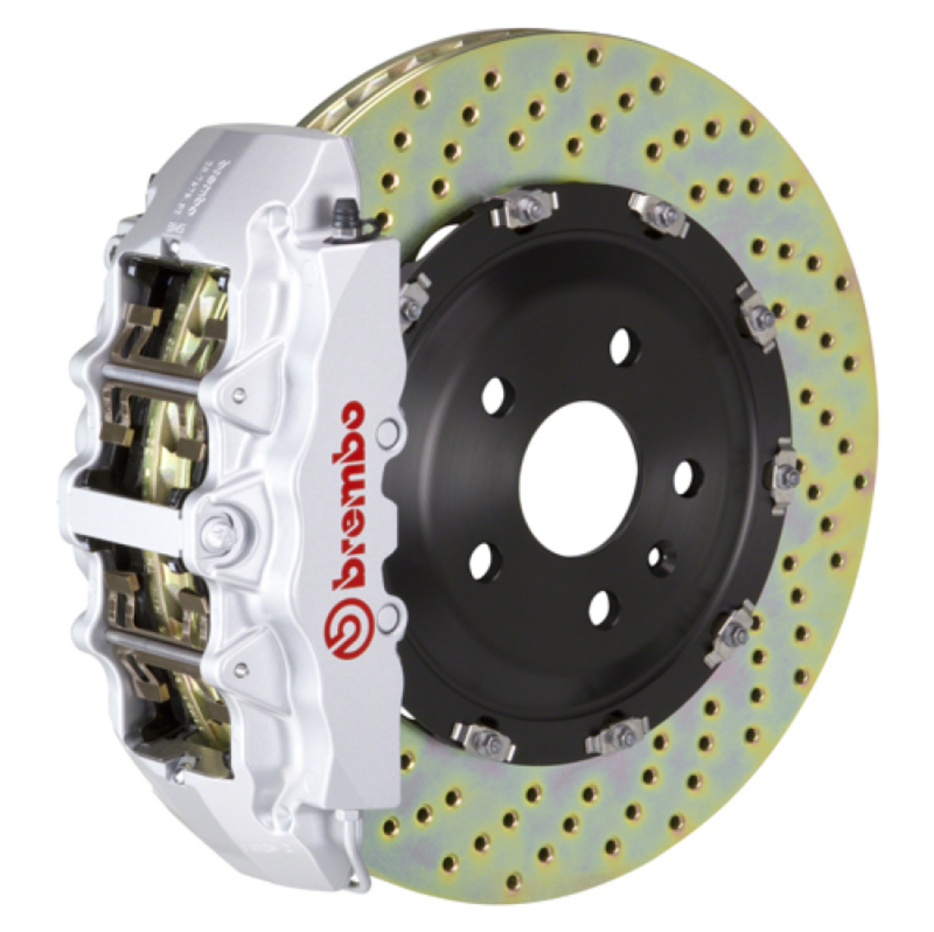 Picture of Brembo 03-08 SL500 Front GT BBK 8 Piston Cast 380x34 2pc Rotor Drilled-Silver