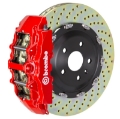 Picture of Brembo 03-09 Range Rover Front GT BBK 8 Piston Cast 380x34 2pc Rotor Drilled-Red