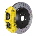 Picture of Brembo 03-09 Range Rover Front GT BBK 6 Piston Cast 405x34 2pc Rotor Drilled- Yellow