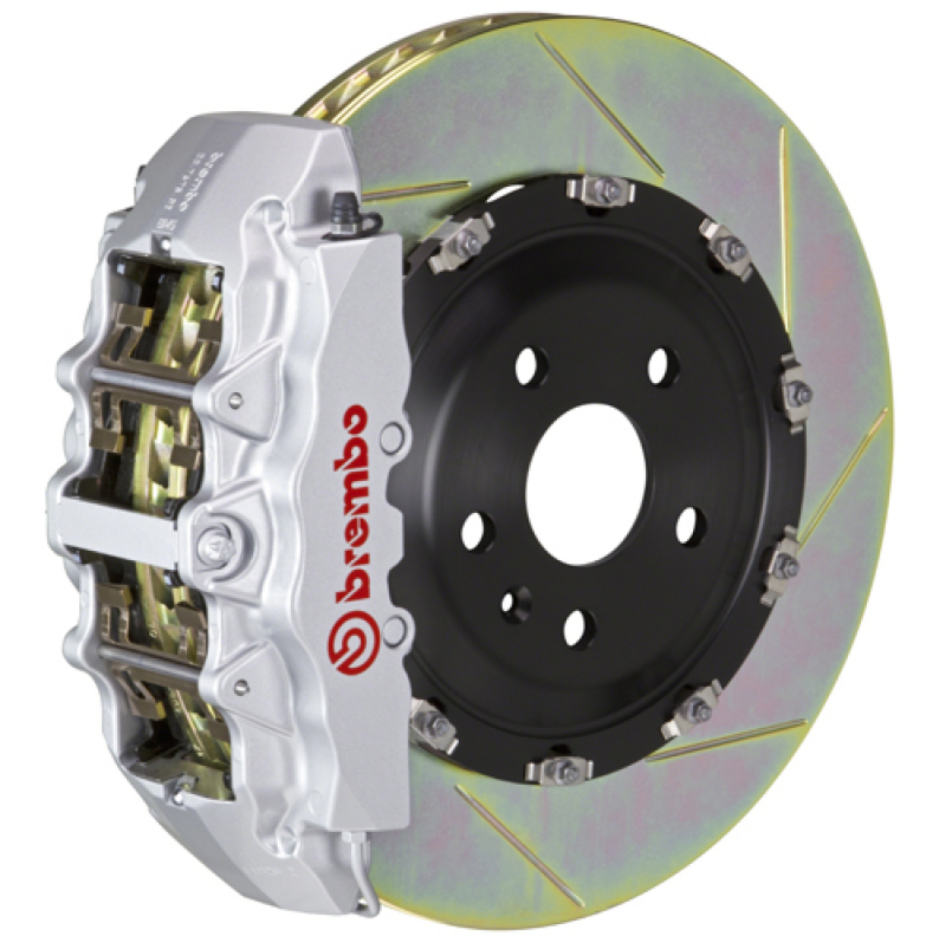 Picture of Brembo 03-08 SL55 AMG Front GT BBK 8 Piston Cast 380x34 2pc Rotor Slotted Type1-Silver