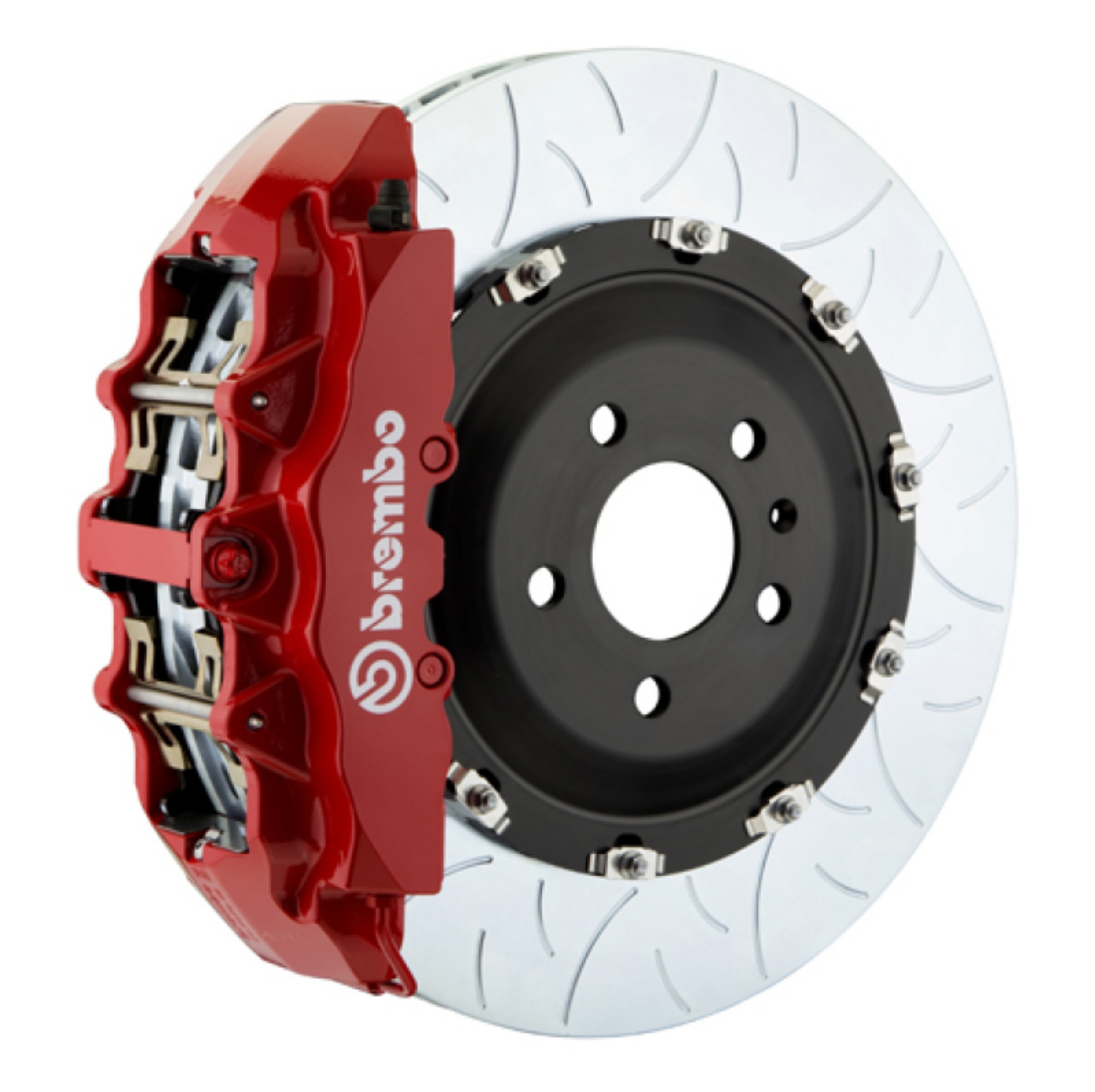Picture of Brembo 03-09 Range Rover Front GT BBK 8 Piston Cast 380x34 2pc Rotor Slotted Type-3-Red