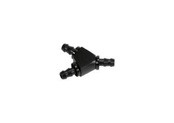 Picture of Fleece Performance Universal 3-8in Aluminum Y Barbed Fitting For -6 Pushlock Hose - Black Anodized