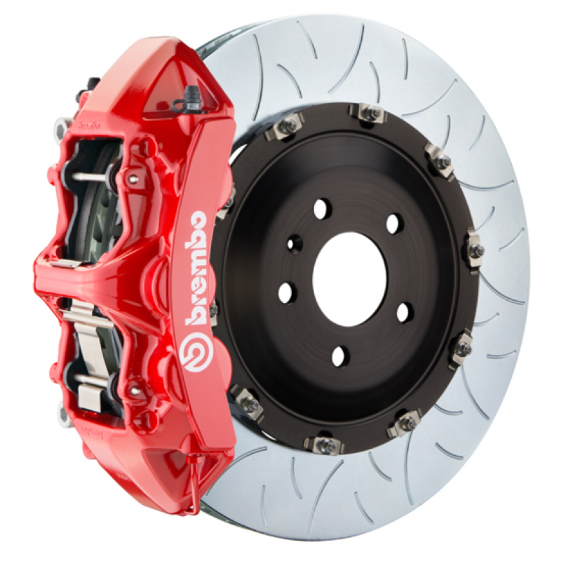 Picture of Brembo 03-09 Range Rover Front GT BBK 6 Piston Cast 405x34 2pc Rotor Slotted Type-3-Red