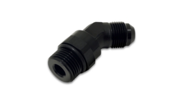 Picture of Vibrant -10AN Male to Male -10AN Straight Cut 45 Degree Adapter Fitting - Anodized Black