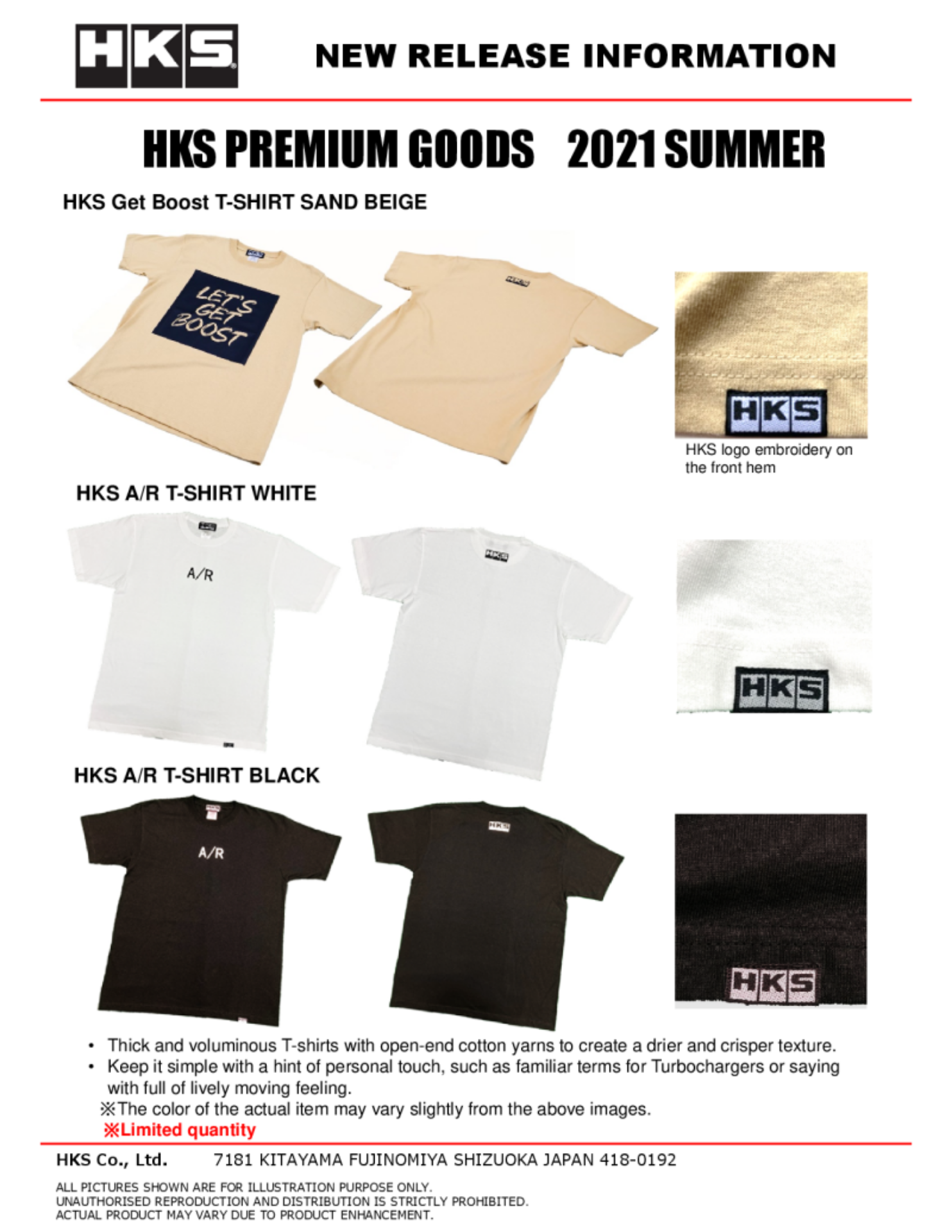 Picture of HKS A-R T-SHIRT M-WHITE
