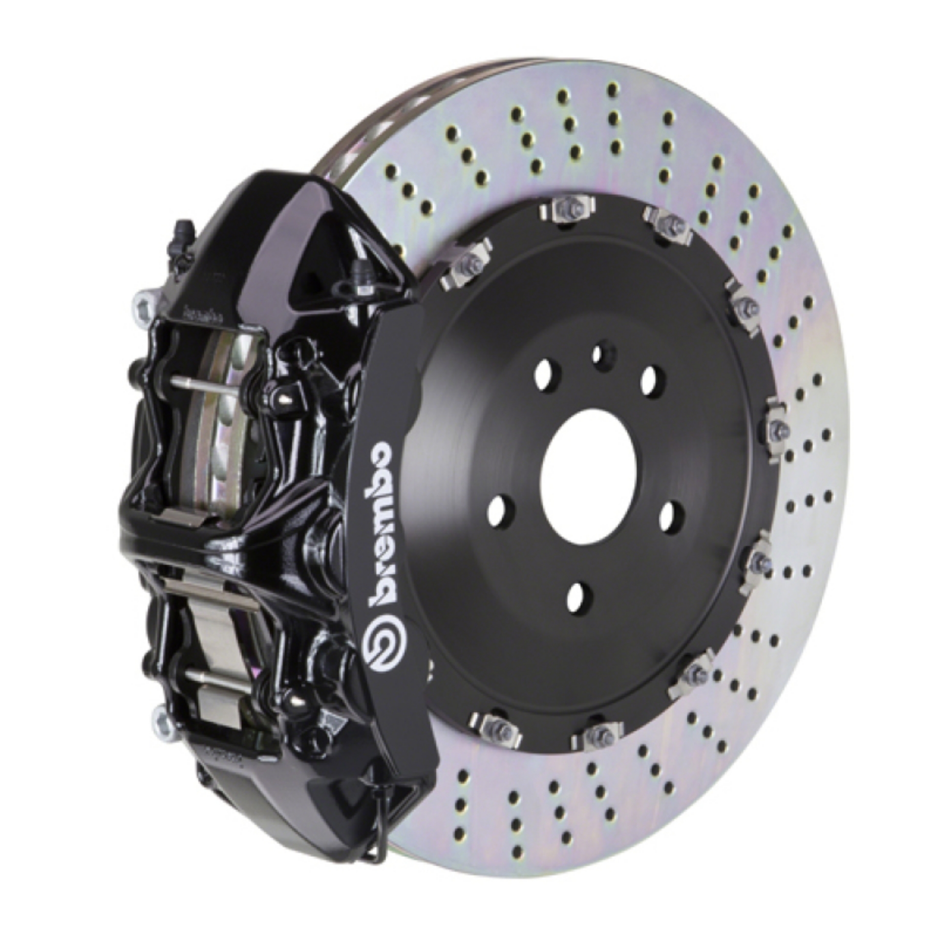 Picture of Brembo 04-10 5-Series Excl- xDrive-M5 Front GT BBK 6 Piston Cast 405x34 2pc Rotor Drilled-Black