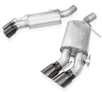 Picture of Stainless Works 16-21 Camaro SS 3in Legend Factory Connect Axle Back w-Valve - 4in Quad Black Tips