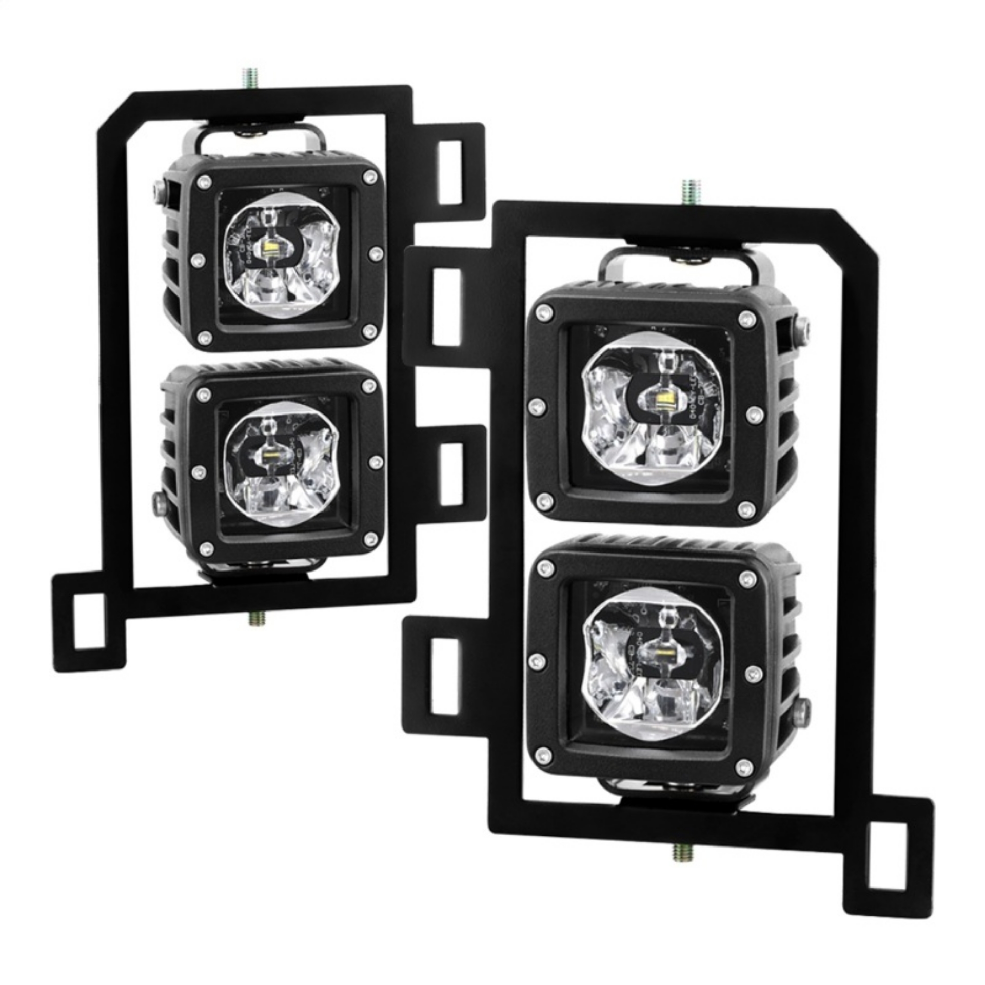 Picture of Spyder Dodge Ram 2013-2018 1500 Only Full LED Fog Lights W-Bracket and Universal Switch- Clear